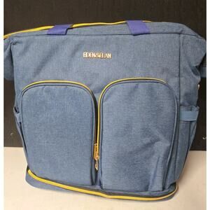 Eden & Elan Diaper Bag Backpack Tote Blue Large Changing Pad NWOT Dust Bag